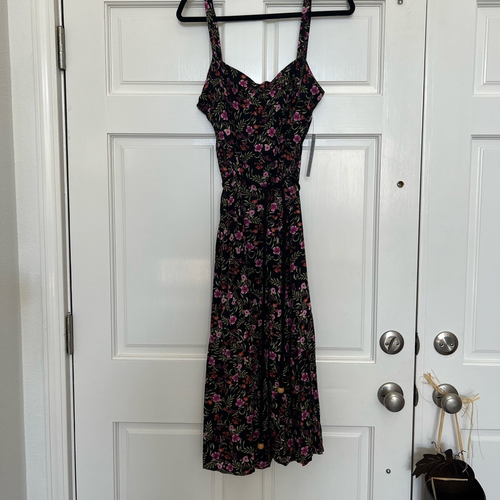 Black Floral Dress XL